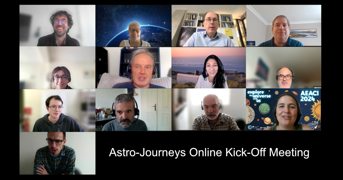 Astro-Journeys online Kick-off meeting