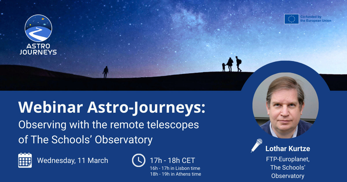 Webinar - Observing with the remote telescopes of The Schools' Observatory