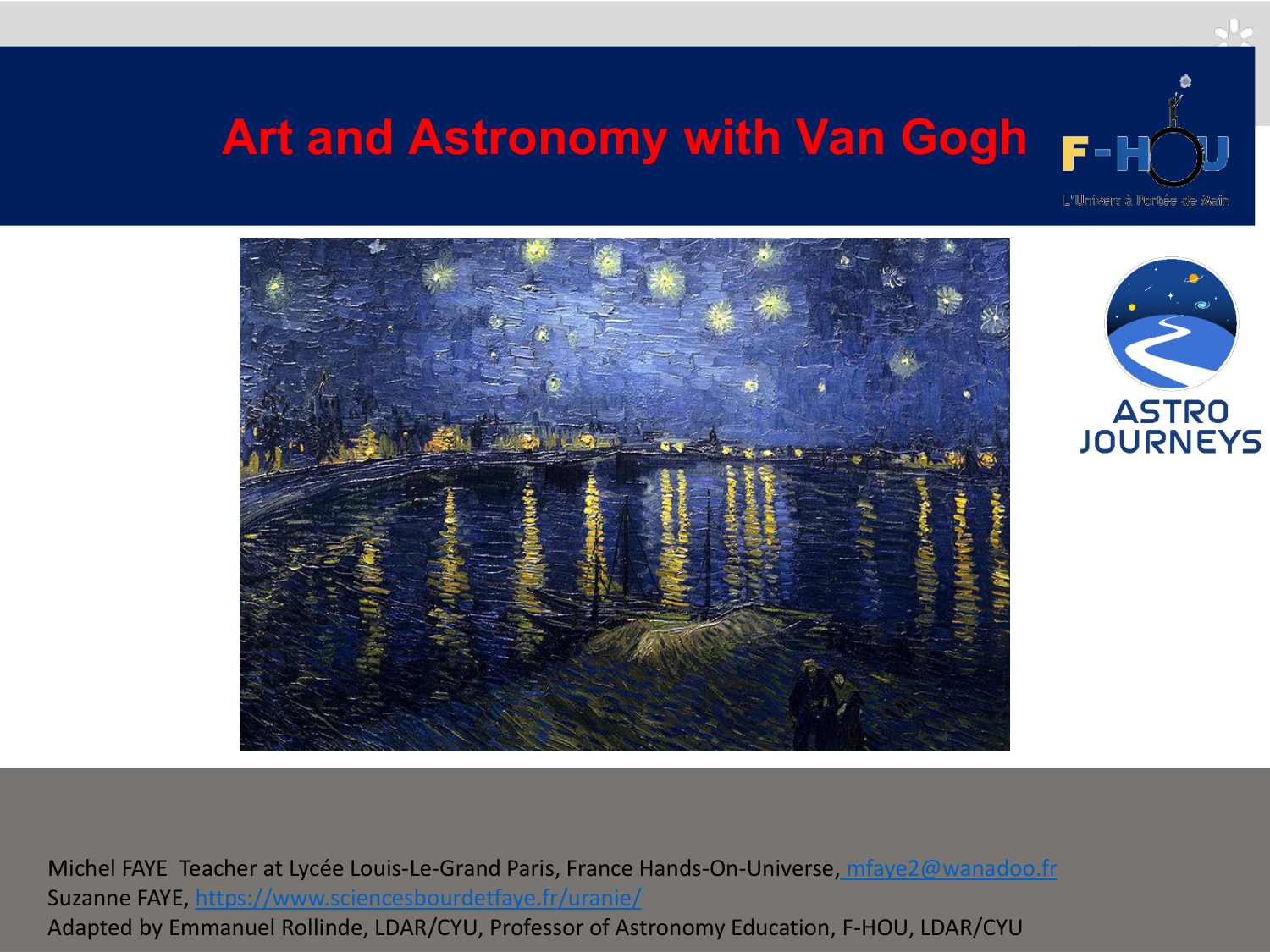 Van gogh, art-painting and stellarium